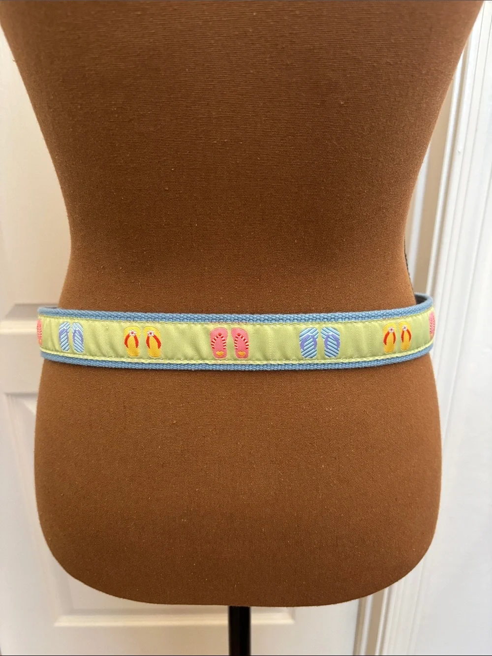 Vintage Flip Flop Beach Theme‎ Adjustable Belt Preppy Coastal 80s Liz Claiborne